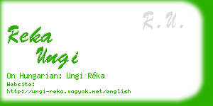 reka ungi business card